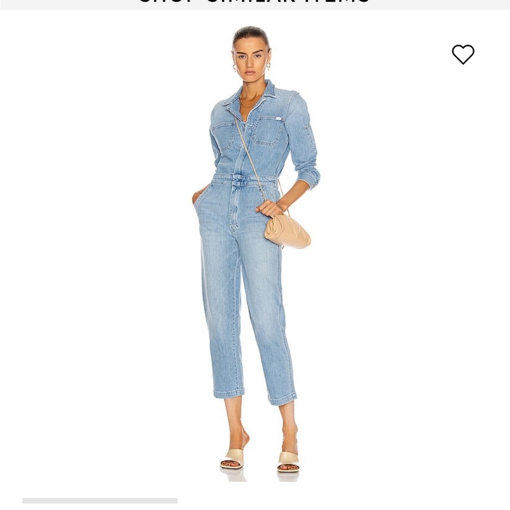 MOTHER Light Blue Denim Jumpsuit